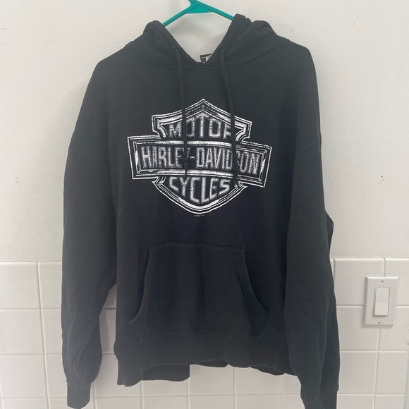 Harley-Davidson Black Men's Hoodie Buds Harley Davidson Evansville size XL - Picture 1 of 8